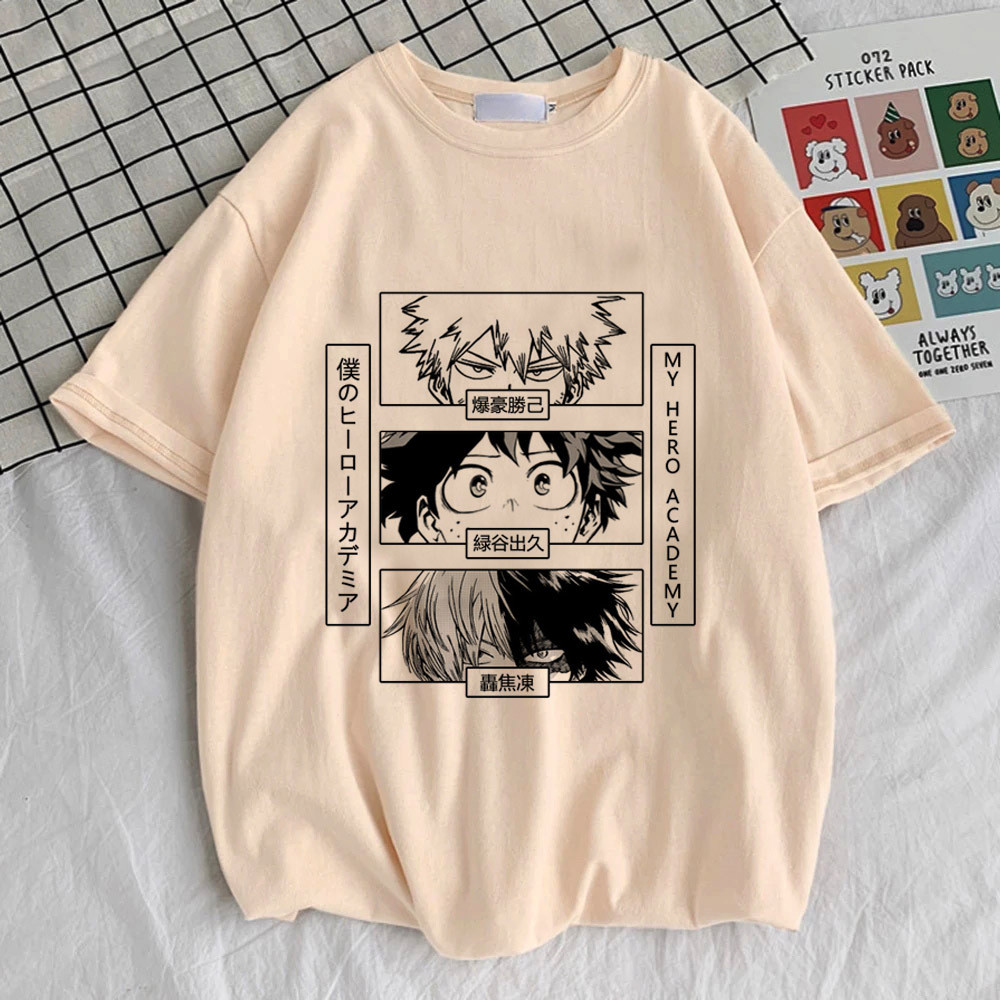 My Hero Academia top tees ผู้หญิงอะนิเมะ 2000s Breathable 80s tshirt 2000s harajuku กราฟิกอะนิเมะกราฟิก Gothic
