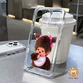 สําหรับiphone 17 Pro Maxน่ารักและสมจริง MONCHHICHI 17 16 15 14 XR 13 11 12 Pro Max 8 7 6 6S Plus X Xs Max Se 2020 13 12 11 Simpleขั้นสูงโปร่งใสTpuเคสโทรศัพท์