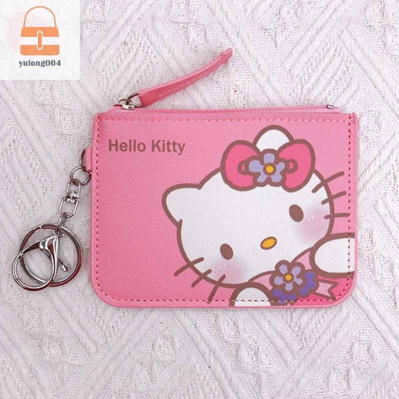 [PE] Kawaii กระเป๋าการ์ตูน Melody Pom Purin Kuromi หนังการ์ดแขนกระเป๋าใส่เหรียญจี้พร้อมพวงกุญแจ TH