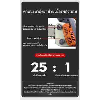 KANGXIN เลื่อยโซ่ KX-2500 25CC ขนาด 12 นิ้ว นำเข้าบริสุทธิ์ เลื่อยไม้และไม้ไผ่ พร้อมของแถมฟรี รับประกัน 3 เดือน แรงผลักด