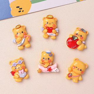 คลิปผมทำมือ DIY อุปกรณ์เสริม DIY หมีเหลืองน้อย 100 ชิ้นในสต็…