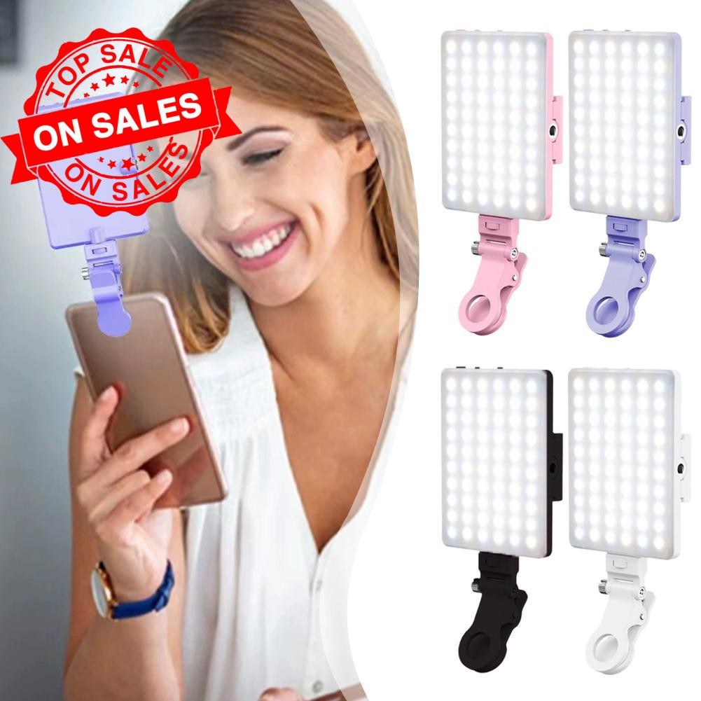 ไฟ Led พร้อมที่วางโทรศัพท์และคลิปหนีบไฟสําหรับโทรศัพท์/โต๊ะ/แล็ปท็อป/วิดีโอ U4i8