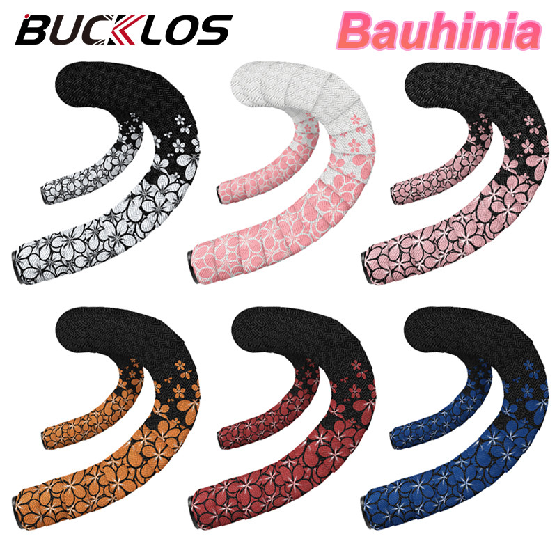 Bucklos เทปบาร์จักรยานเสือหมอบ Shock Absorption Bartape EVA PU สายรัดจักรยานกันลื่นพร้อมปลั๊กบาร์อุปกรณ์เสริม
