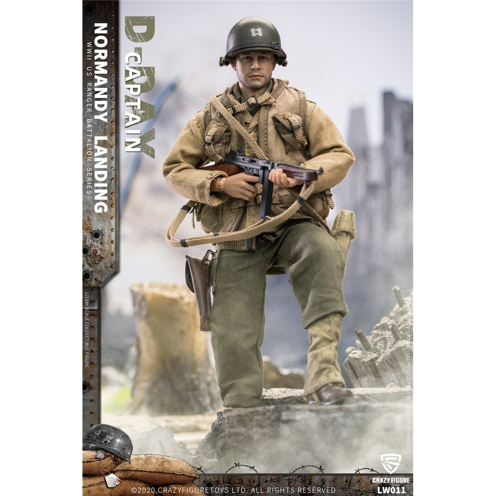 [Premium] Ready Stock Crazy Figure LW011-LW018 1/12 Normandy Landing on US Army Ranger