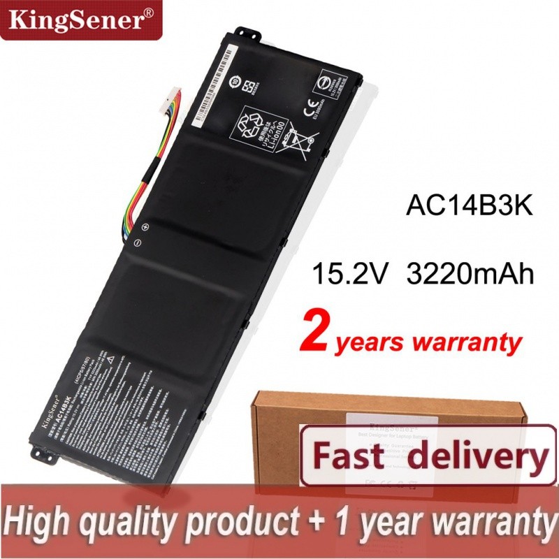 ✿AC14B3K Acer V3-112P AC14B7K A515-52 E5-771 4ICP5/57/80 15.2V 48WH OEM แล็ปท็อป Ba