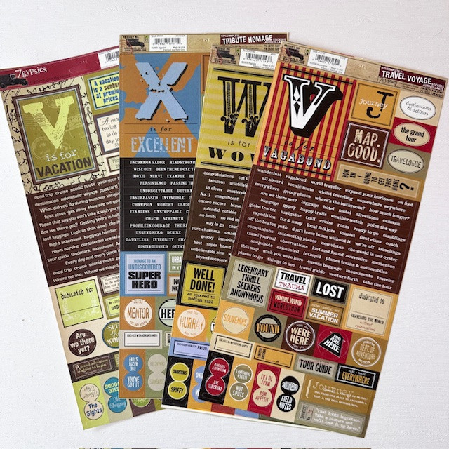 7Gypsies 97% Complete Journaling Stickers - V-X (Journal, Planner Stickers)