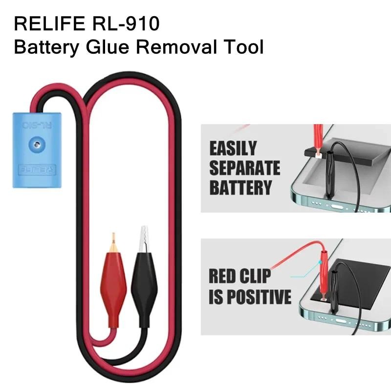 Relife RL-910 แบตเตอรี่เครื่องมือกําจัดกาว 27V อินเทอร์เฟซคลิปสําหรับ IP16 ชิปสมาร์ทในตัว TYPE-C แบตเตอรี่ Quick-release สาย