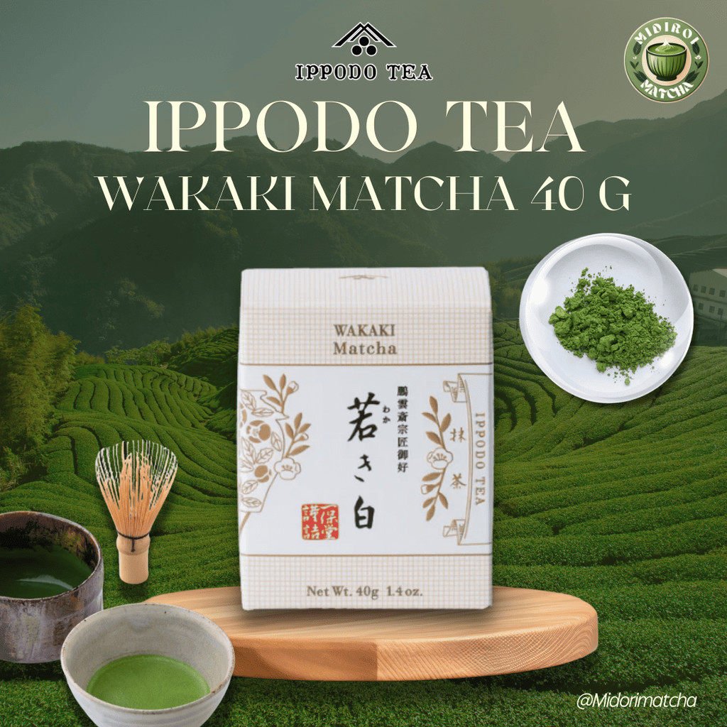 (พร้อมส่ง 24 H.) Ippodo Matcha Wakaki 40g. มัทฉะเกรดพรีเมี่ยม ผงมัทฉะแท้ 100%