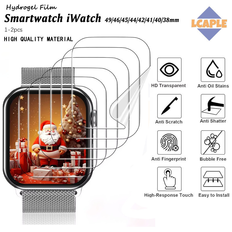 อุปกรณ์ฟิล์มป้องกันหน้าจอสำหรับฟิล์มนุ่ม for Apple Watch 49 46 45 44 42 41 40 38มม. Iwatch Series 11 10 9 8 7 6 5 4 3 2