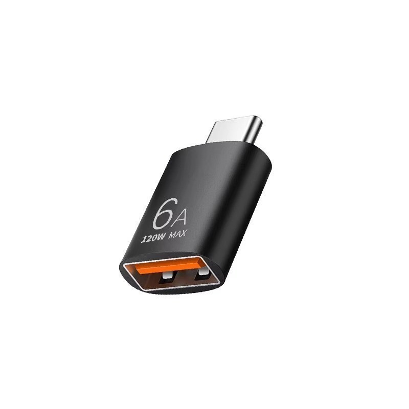 USB to Type C OTG อะแดปเตอร์ 6A 120W USB3.0 ชาร์จเร็ว รองรับ OTG สำหรับ MacBook Android สมาร์ทโฟน