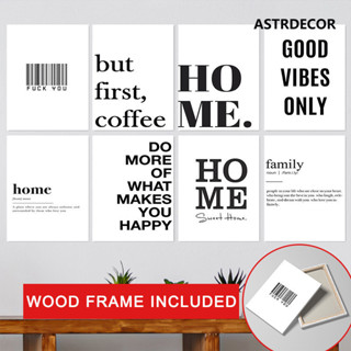 (พร้อมกรอบ)โปสเตอร์ขาวดําคําคมสร้างแรงบันดาลใจภาพวาดผ้าใบภาพ…