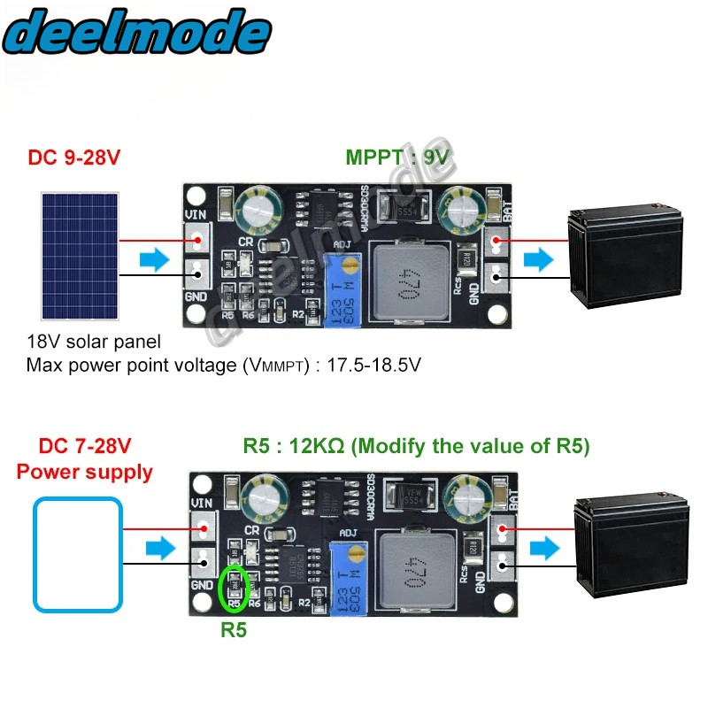 โมดูลชาร์จแบตเตอรี่ลิเธียม MPPT 1A 3.2V 3.7V 3.8V 7.4V 11.1V 14.8V สําหรับแผงพลังงานแสงอาทิตย์ 9V 12