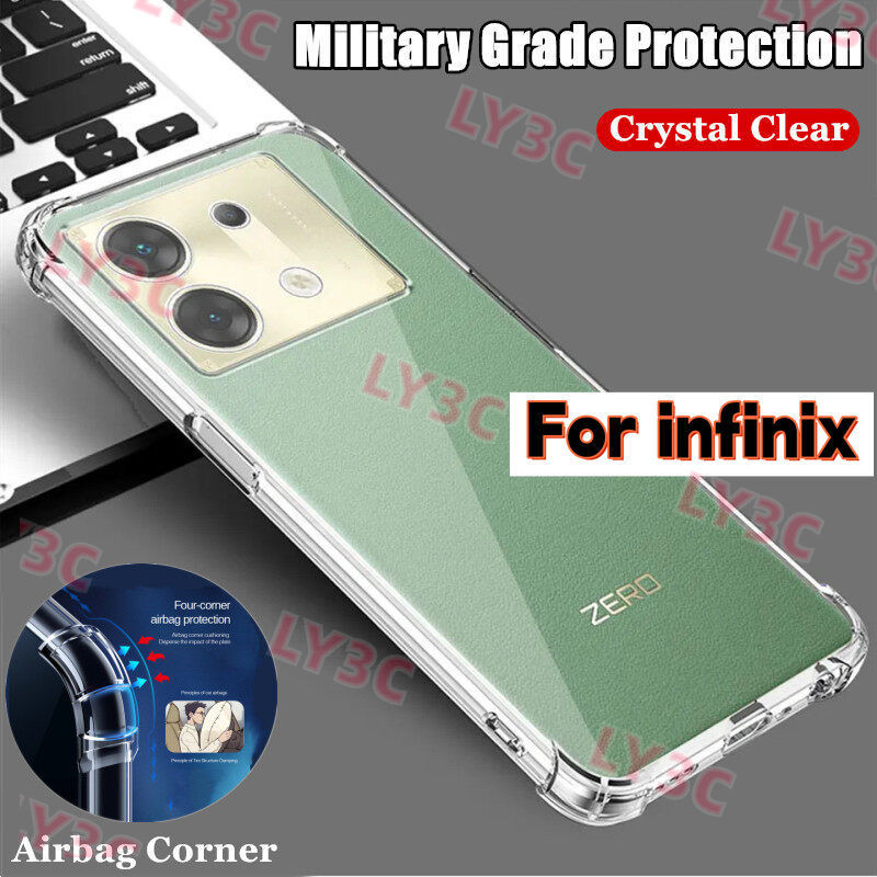 สําหรับ infinix Zero 30 5G X6731 Slim Crystal Clear Soft Silicone Jelly Case พร้อมสี่มุมเสริมฝาครอบโปร่งใส