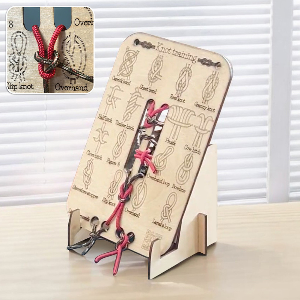 Knot Tying Practice Board บอร์ดฝึกซ้อม Knot Travel-Friendly สําหรับผู้เริ่มต้น