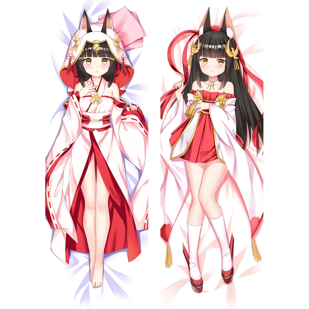 อะนิเมะตกแต่งปลอกหมอน Azur Lane IJN Nagato Dakimakura หมอน 2 ด้านพิมพ์กอดเบาะรองนั่ง Otaku Waifu