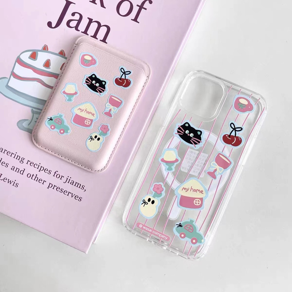 เคสโทรศัพท์มือถือ ลายแมวน่ารัก พร้อมกระเป๋าสตางค์ สําหรับ Iphone Xs XR XSMAX11promax 11 12promax 12 13 14 15 pro max 14promax 15pro