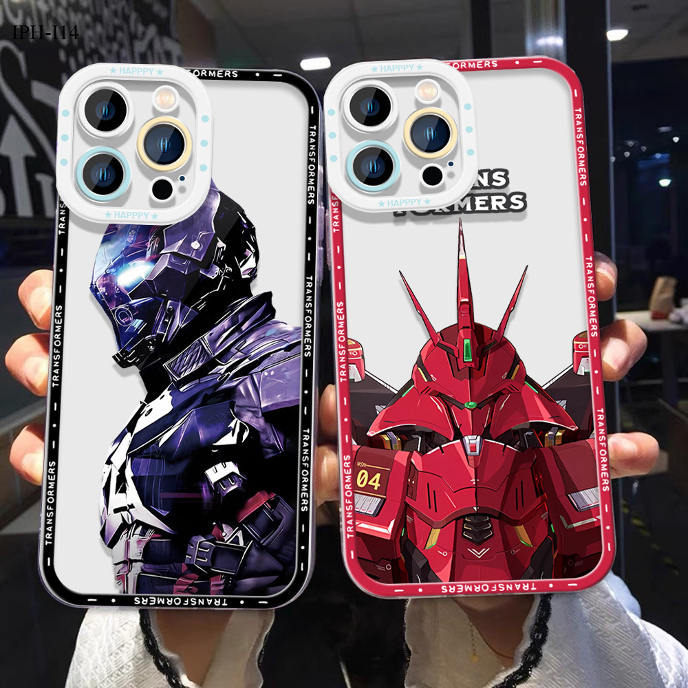เข้ากันได้กับ IPhone 15 14 Pro Max Plus เคสไอโฟน สำหรับ Arkham Knight And Aegis Gundam เคสโทรศัพท์ Transparent Angel Eyes Cover