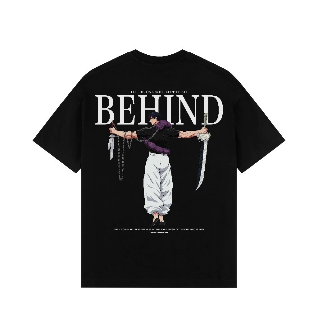 Fashion เสื้อยืด ขนาดใหญ่ พิมพ์ลาย Toji X The one Away it all behind - Jujutsu Kaisen สําหรับผู้ชาย 