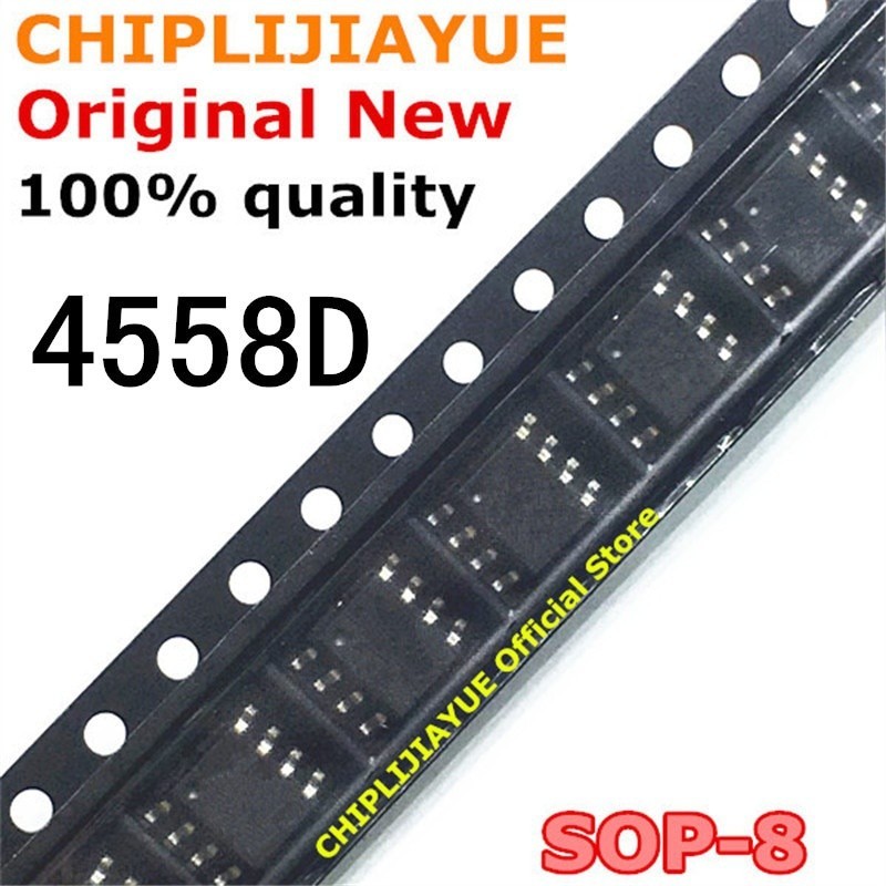 10PCS 4558D SOP8 JRC4558 JRC4558D SOP NJM4558 4558 SOP-8 SMD ใหม่และต้นฉบับชิป IC ชุด