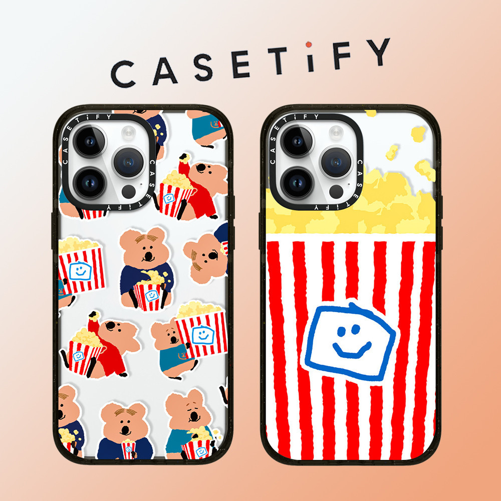 Casetify เคสโทรศัพท์มือถืออะคริลิคใส แบบนิ่ม ลายการ์ตูนหมี กันกระแทก สําหรับ iPhone 15 Pro Max 14 Plus 13 ProMax 12 12Pro 11