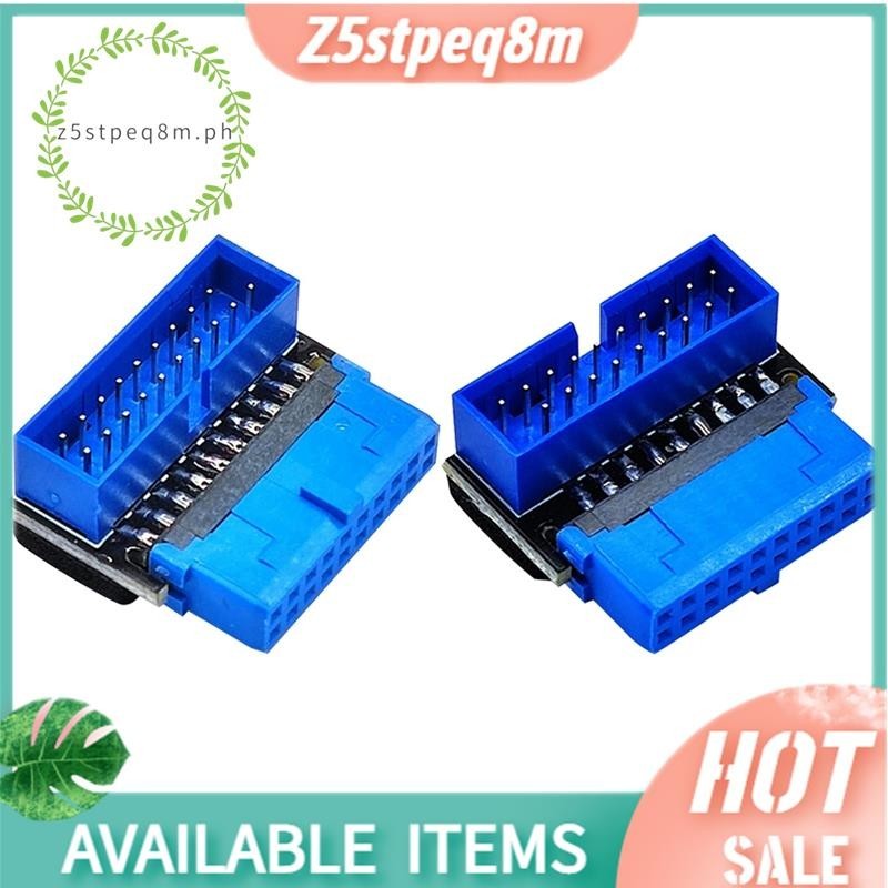 Z5stpeq8mUSB Headerอะแดปเตอร์USB3.2 GEN1 19Pin/20Pinซ็อกเก็ต90องศาพวงมาลัยข้อศอกแปลงDIYเดสก์ท็อปเมนบ