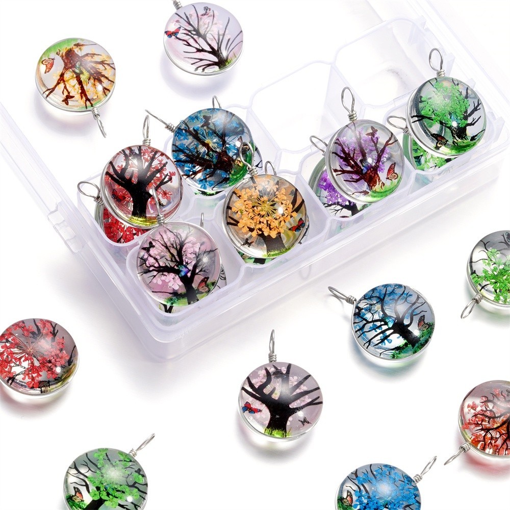 St. kunkka จี้แก้ว ทรงกลม สําหรับทําเครื่องประดับ สร้อยข้อมือ สร้อยคอ diy