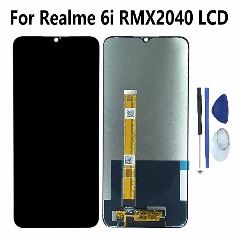 อะไหล่หน้าจอสัมผัสดิจิทัล LCD แบบเปลี่ยน สําหรับ Realme 6i RMX2040