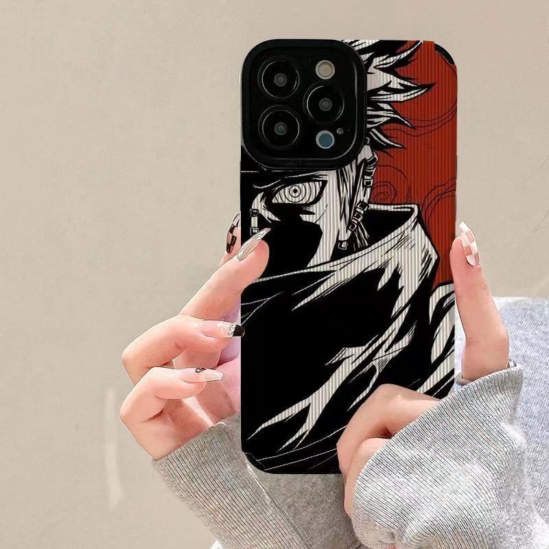 กรณีสําหรับIphone 14PRO/15/16Promax 11Promax/11 12/6/7/8/Plus XR Xmax DarkอะนิเมะNarutoเคสโทรศัพท์รวมทุกอย่างLambskinฤดูใบไม้ร่วงนุ่มป้องกัน
