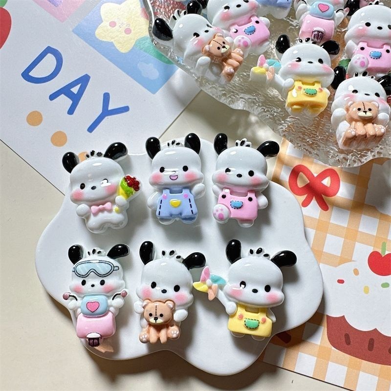 [100 ชิ้น พร้อมส่ง]เครื่องประดับ กิ๊บติดผมเรซิ่น ลายการ์ตูนสุนัข Chacha น่ารัก แบบสร้างสรรค์ diy
