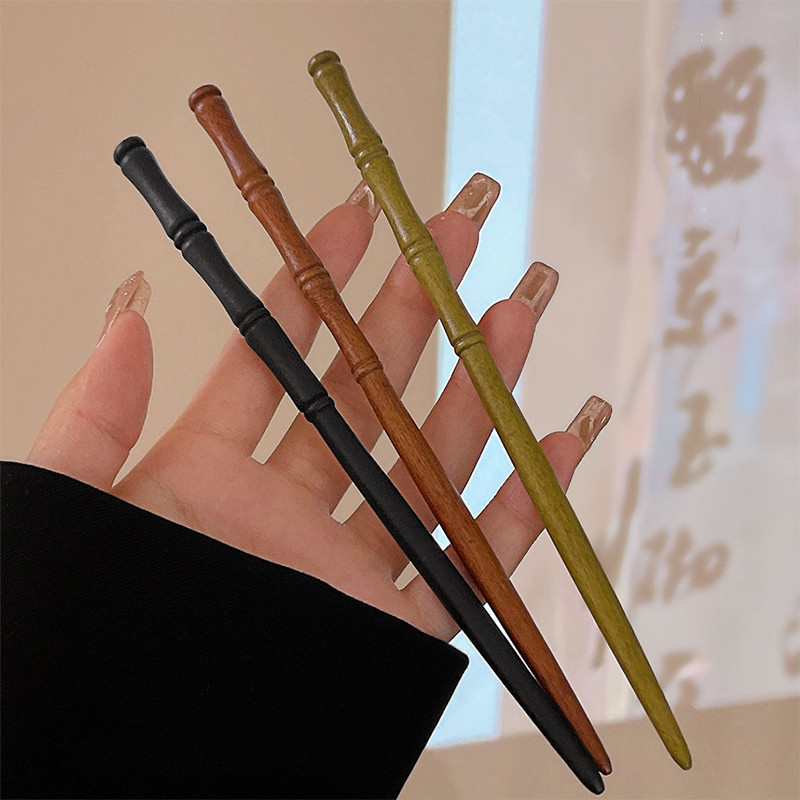 กิ๊บติดผมไม้ไผ่ เรียบง่าย สไตล์จีน เครื่องประดับ สําหรับผู้หญิง