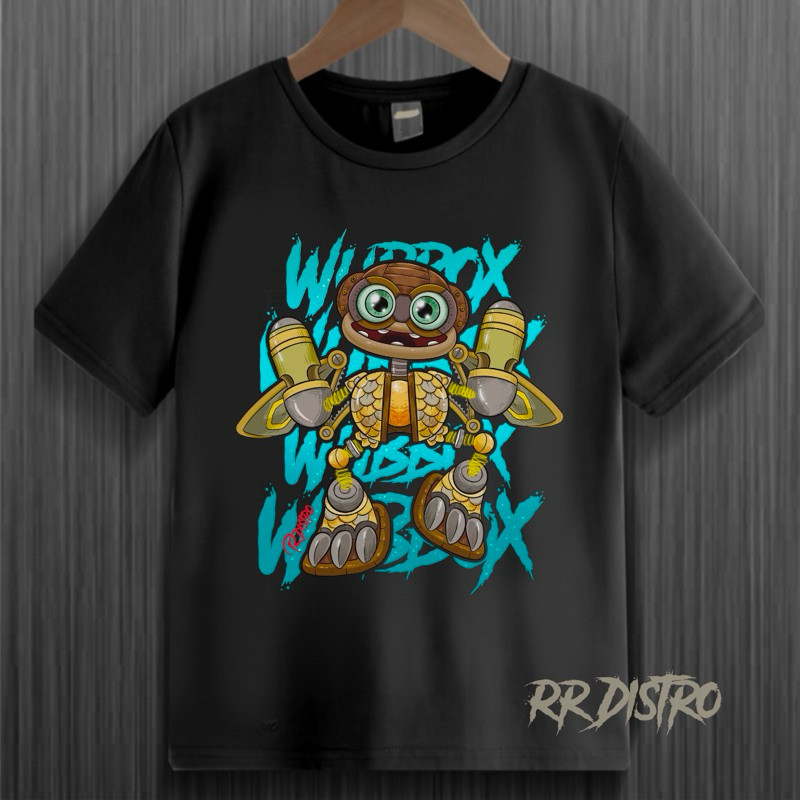 🔥  【HOT】 เสื้อยืด พิมพ์ลายการ์ตูนมอนสเตอร์ Wubbox My Sing สําหรับเด็ก เสื้อยืดผู้ชาย