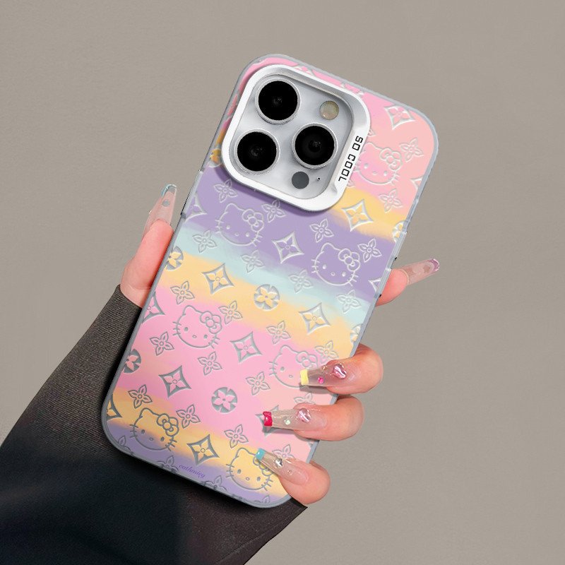 แมวคิตตี้สีชมพูสําหรับVivo S1 s1pro S12 s10e v23e Y75 s16e s15pro S17 s17pro s17t v23e v25pro v27e V