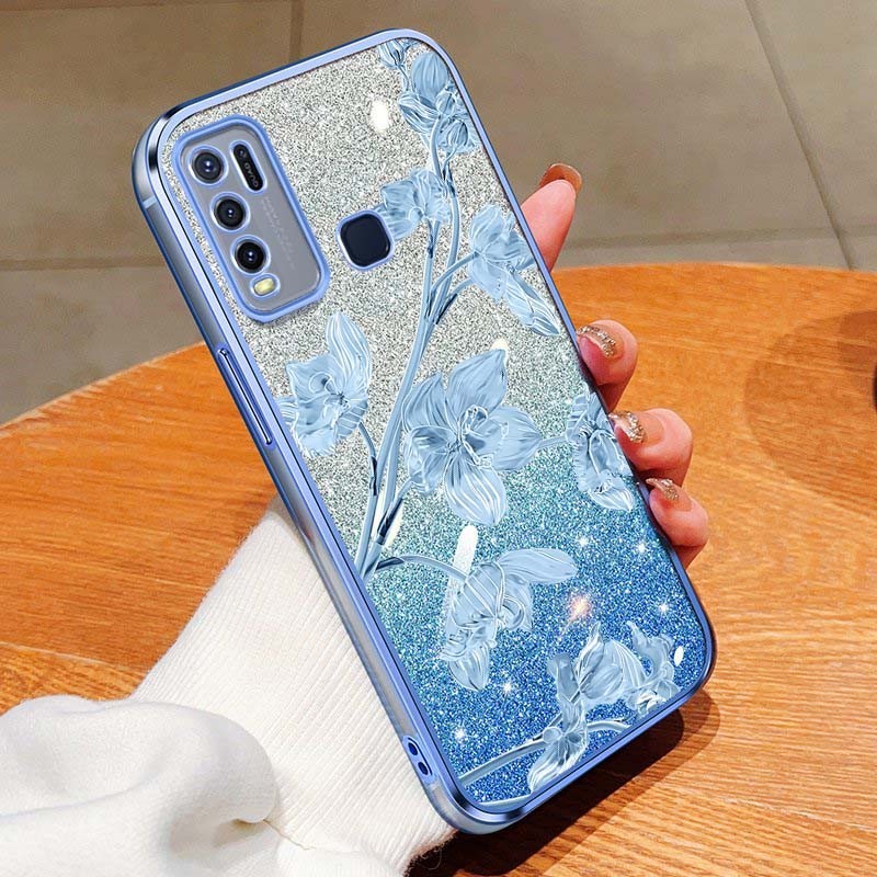 เคสโทรศัพท์มือถือ ป้องกันกระแทก ลายกลิตเตอร์ Bauhinia สําหรับ Vivo Y50 Y30 Y30i 1935 1938