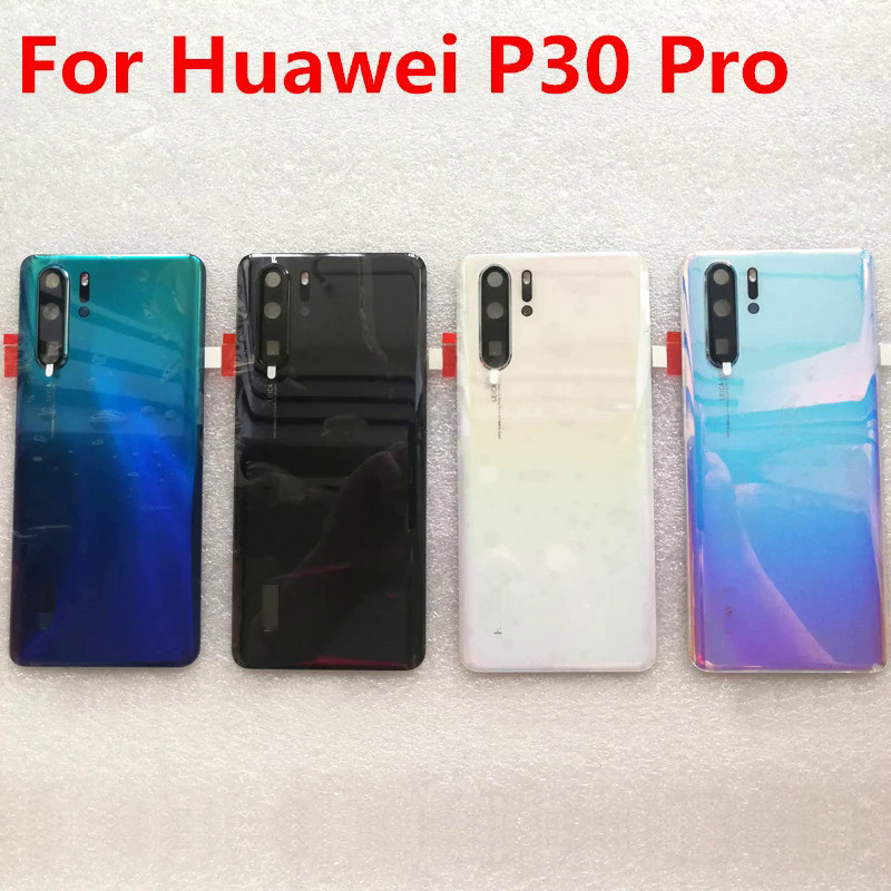 แท้ อะไหล่ฝาครอบแบตเตอรี่ด้านหลัง และกรอบกล้อง สําหรับ P30 Pro Huawei P30 Pro