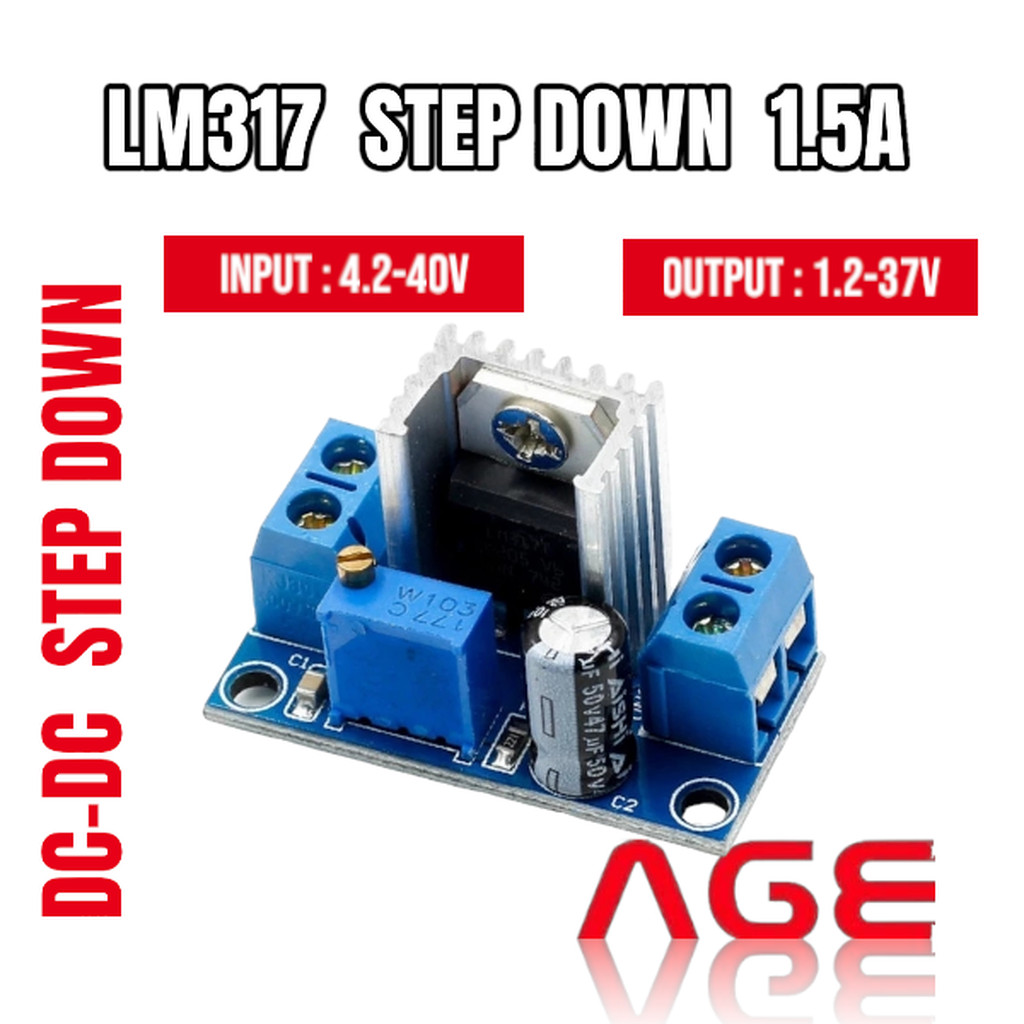 LM317 DC-DC Step Down 4.2-40V to 1.2-37V 1.5A
