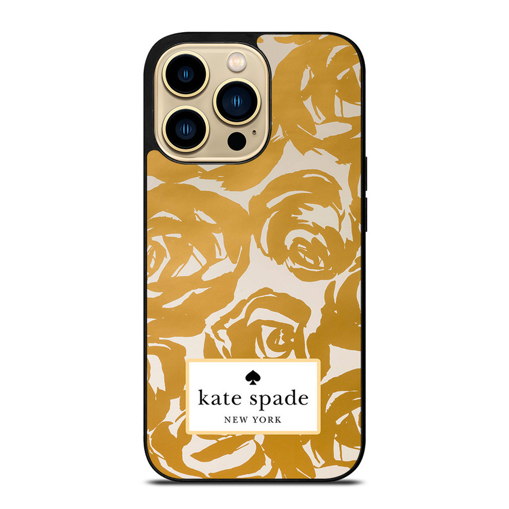 ใหม ่ KATE SPADE ROSE GOLD แฟชั ่ นสไตล ์ ใหม ่ ประณีตโทรศัพท ์ มือถือฝาครอบป ้ องกันสําหรับ IPhone 15 Pro Max