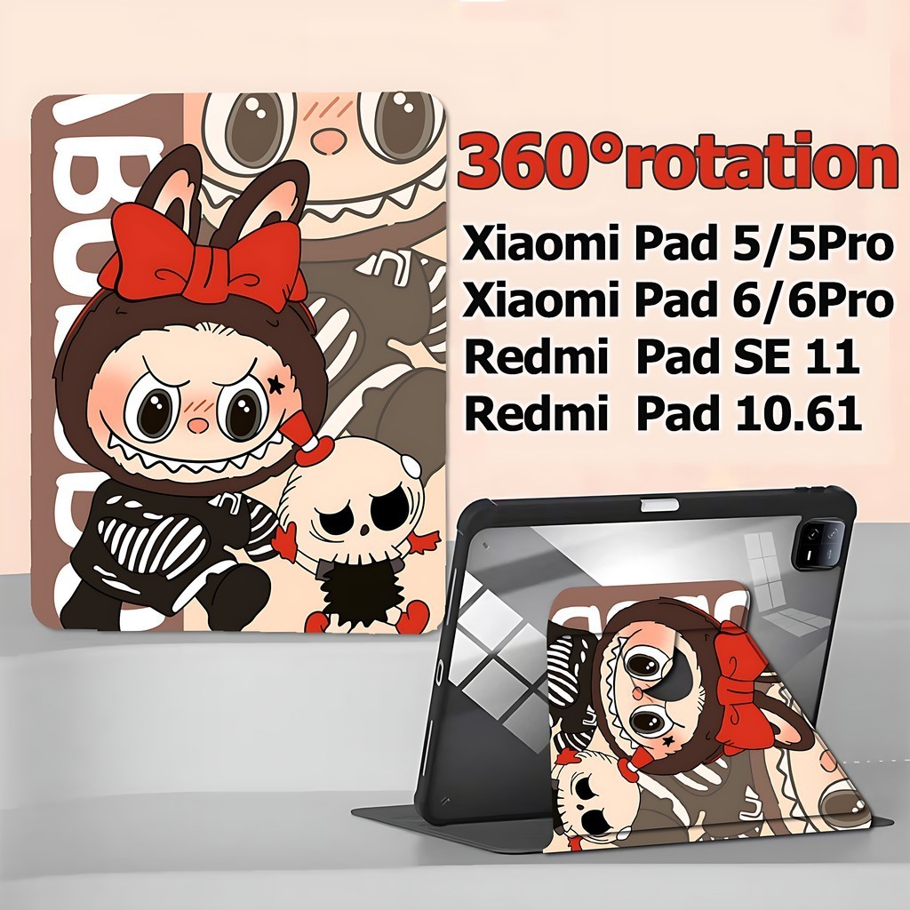 เคส Xiaomi Pad 5 6 6Pro 5Pro เคส Redmi SE 11 Redmi Pad 10.61 แcฟชั่น360° เคอsริลิค ฝาbพับ แบบเต็ม หมุนได้ สํารับแท็บเล็ต