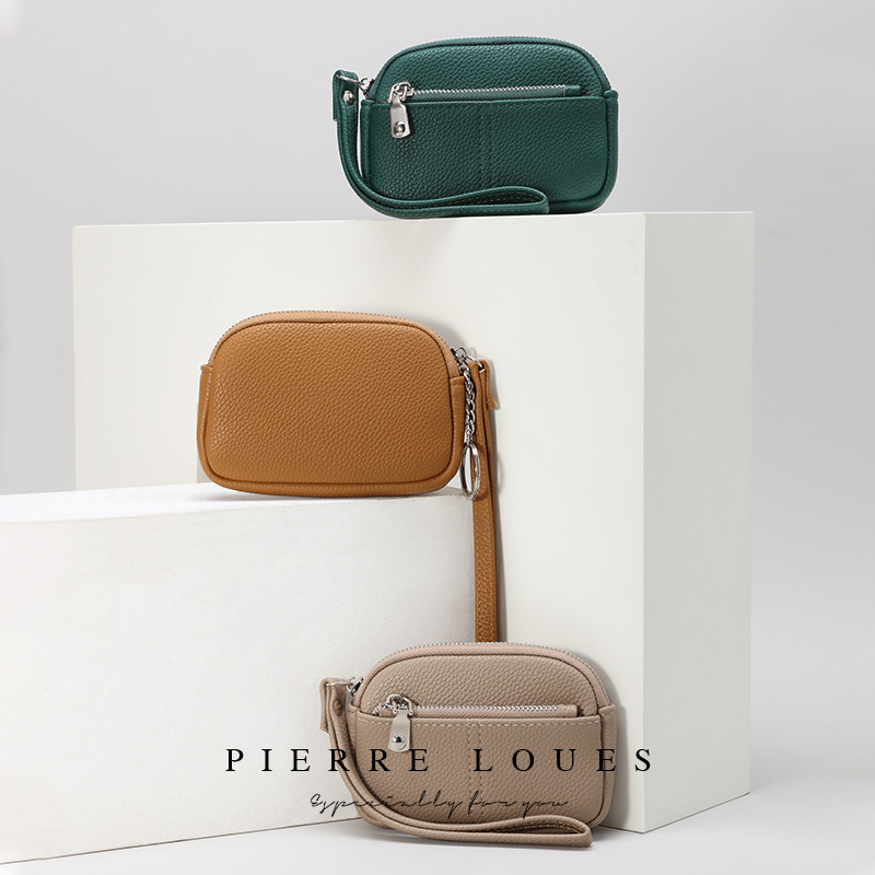 แฟชั ่ น High-end ผู ้ หญิงกระเป ๋ าแบบพกพา PU ข ้ อมือซิปเหรียญกระเป ๋ าความจุขนาดใหญ ่