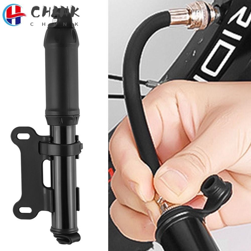 Chink Bike Air Pump, โลหะน ้ ําหนักเบา Mini Hand Pump, แบบพกพาแรงดันสูงสีดํา MTB จักรยานยาง Inflator แหวนว ่ ายน ้ ํา