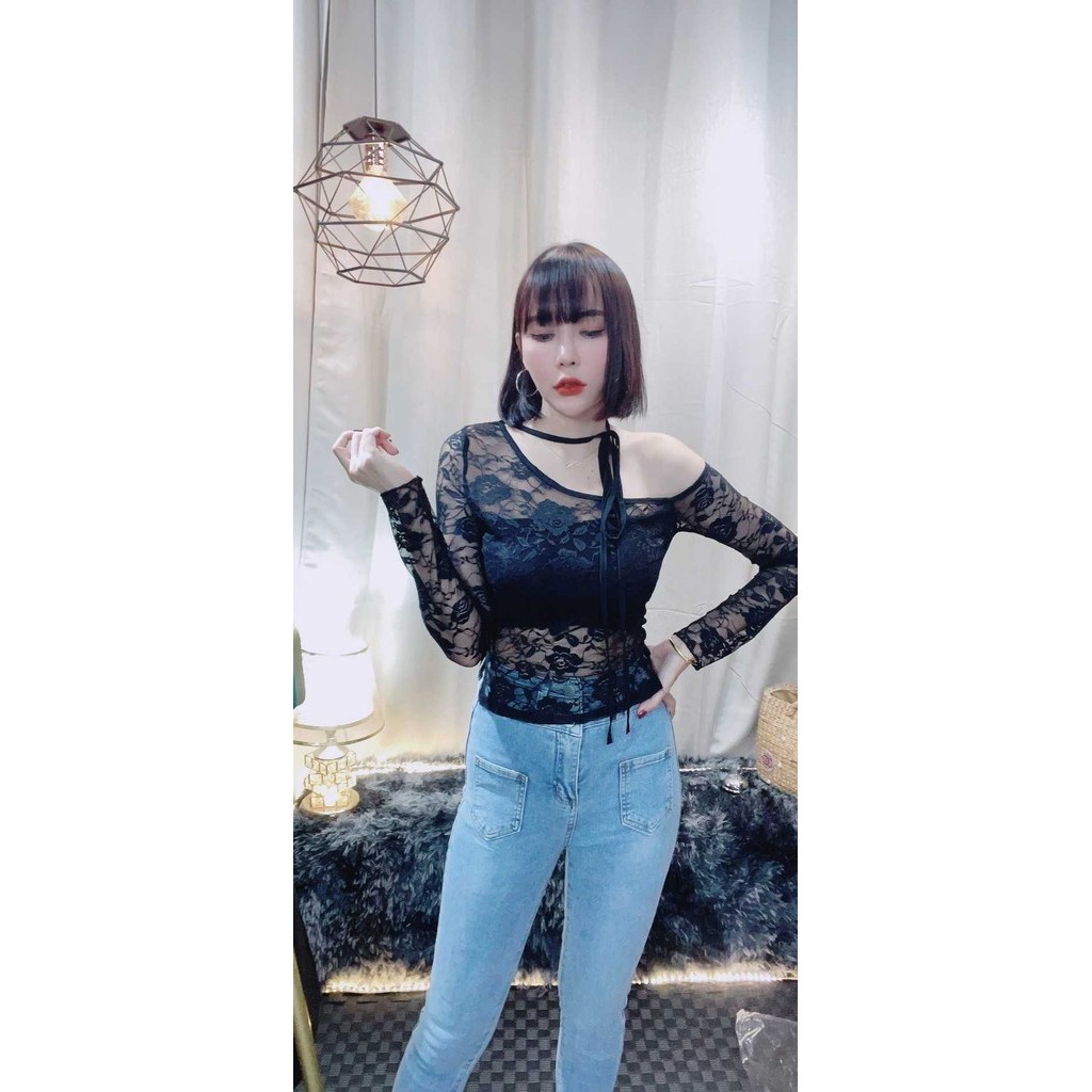 เสื้อแขนยาว ผ้าลูกไม้ สวย เซ็กซี่ ห้ามพลาด CC6