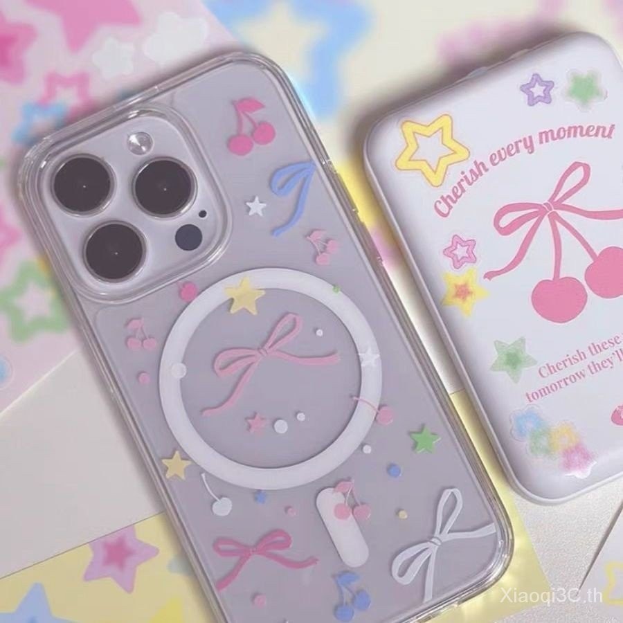 เคสโทรศัพท์ เหมาะสําหรับ iPhone x xs xr xsmax 11 12 13 14 15 Pro max Plus Pink Star Pink Cherry Soft Case รวมทุกอย่างหลุมขนาดใหญ่กันกระแทกโทรศัพท์มือถือป้องกันกรณีเชลล์ TDUT
