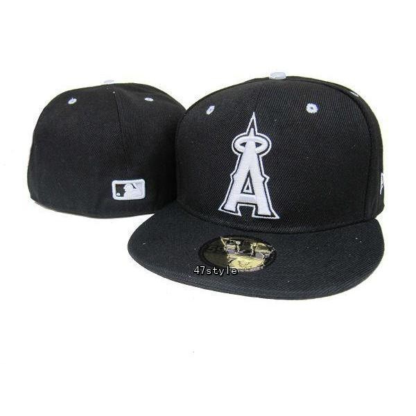 แฟชั ่ น MLB Los Angeles Angels of Anaheim หมวกติดตั ้ ง 59FIFTY หมวก Full Close Fit หมวกผู ้ ชายผู ้ หญิงหมวก Topi