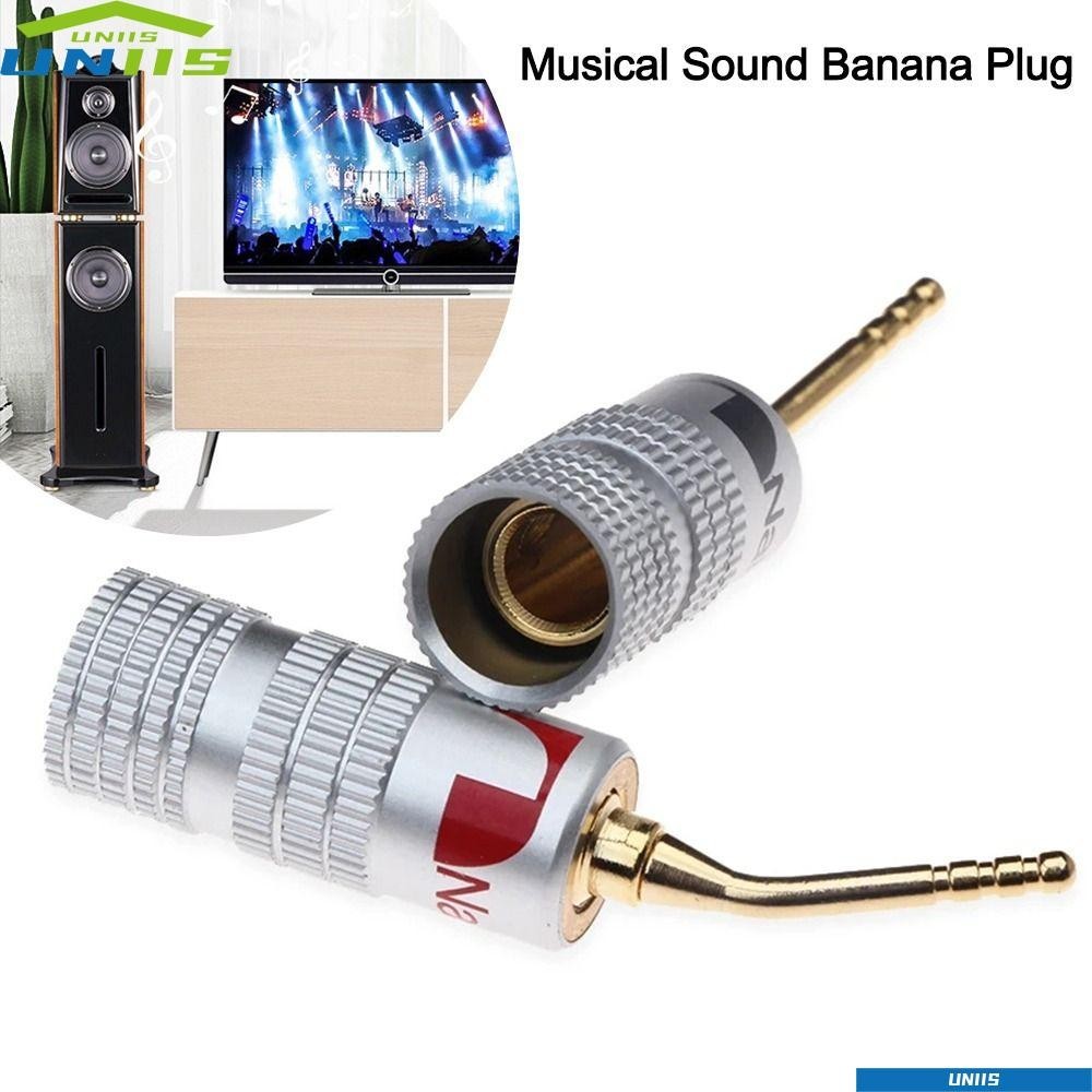 Unis Nakamichi กล ้ วย Plug, Gold Plated Pin สกรูประเภท Musical Sound Banana Plug, Nakamichi Hi-fi ลําโพง Banana Plug Black &amp;Red สําหรับลําโพงสายวิดีโออะแดปเตอร ์