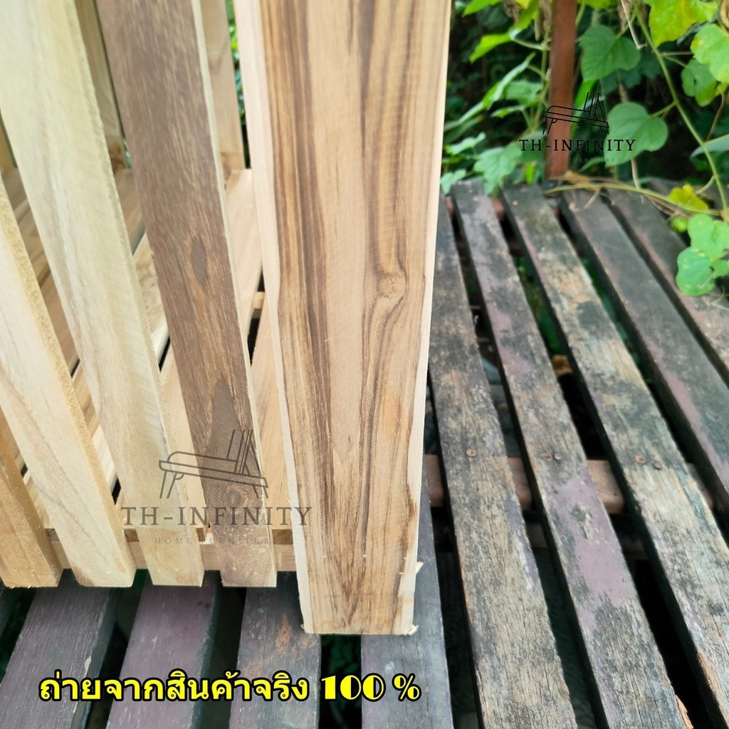 ส่งฟรี  ชั้นวางของไม้สัก ใส่ตู้เย็น 1.7 คิวได้ ขนาด50*50 สูง 80 ซม. (ไม่ทำสี) ราคา ถูกที่สุด ดีลบีเคเค แกลเลอรีภาพที่ 5