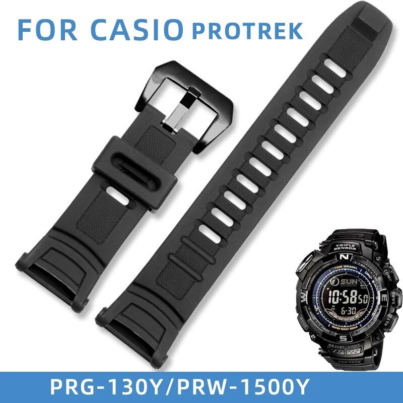 14w สายนาฬิกาซิลิโคนสําหรับ Casio 3206 3135 PRG-130Y/PRW-1500 สายพิเศษ PROTREK mountaine bYR