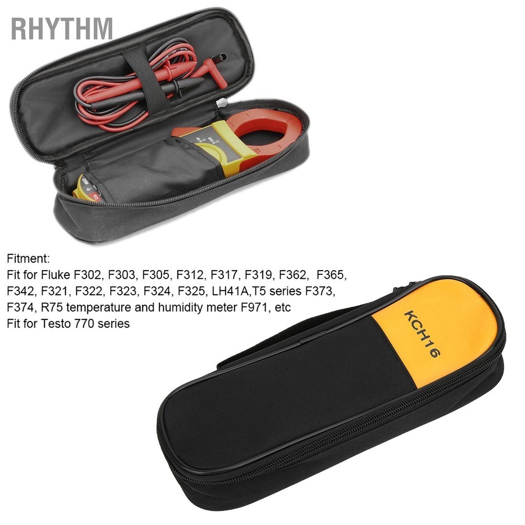 Rhythm KCH16 แบบพกพามัลติมิเตอร์ Clamp Meter กระเป๋าเก็บ Fit สำหรับ Fluke F302 F303 F305