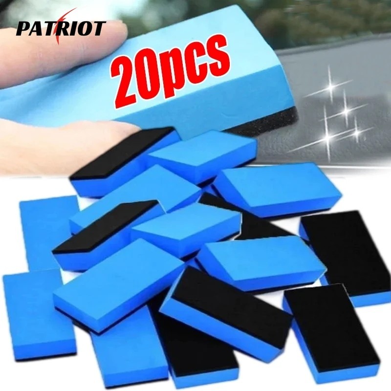 [PATRIO] 5/10/20pcs รถขัดขี้ผึ้งฟองน้ําแปรงเซรามิคเคลือบแก้ว Nano Applicator Pads Coat ฟองน้ําแปรงเครื่องมือบํารุงรักษารถยนต์ - Non-Scratch,ใช้งานง่าย