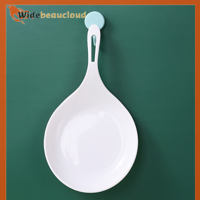 Widebeaucloud เกาหลีมือถือจานแฟชั ่ นสีขาวพร ้ อมที ่ จับขนาดใหญ ่ ช ้ อนถาดทอดไก ่ ทอดจานขนมผลไม ้ ขนมเค ้ กจานใหม ่ Nice