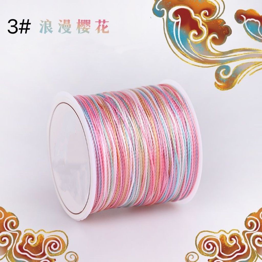 Segment ย้อม 18 Strands ด้ายหลากสี Gradient Strand ด้าย Qianli Jiangshan สร้อยข้อมือทอมือสร้อยคอ Pen