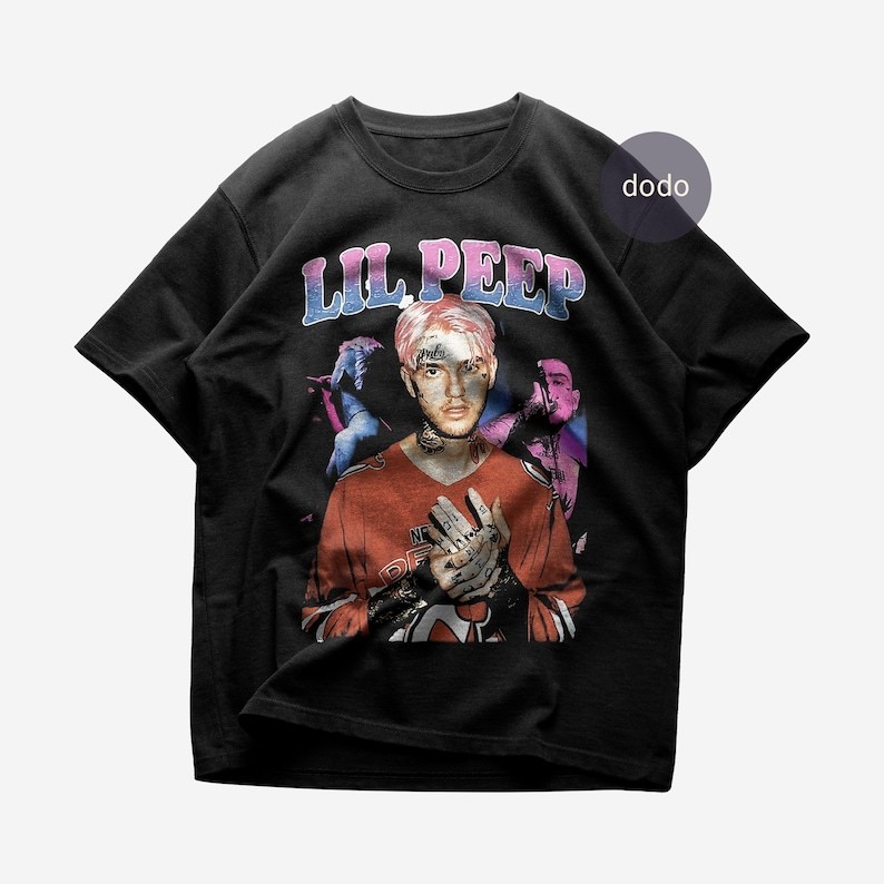 เสื้อยืดพรีเมี่ยม Lil Peep - เสื้อยืดอัลบั้ม Falling Down - เสื้อยืดอัลบั้มใหม่ Lil Peep - Unisex Heavy